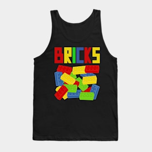 Colored Bricks [Large] by Customize My Minifig Tank Top
